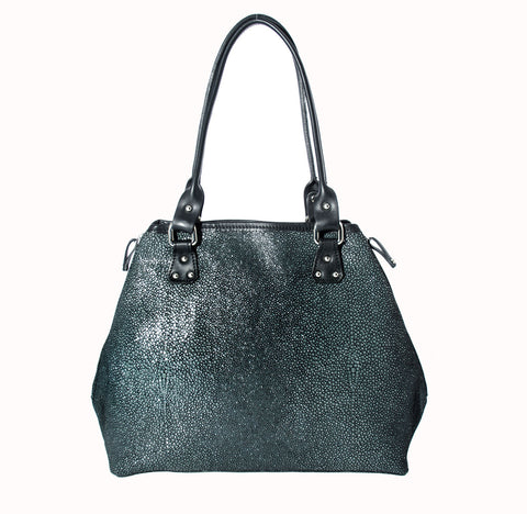 Marnie Bugs Lennox Convertible Handbag in Metalic Bronze Leather