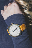 Tan- Gold Vintage Oversize Watch