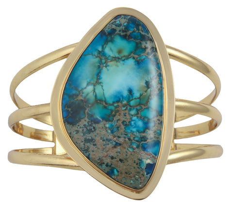 Charles Albert Jewelry Alchemia Blue Agate Slice Ring
