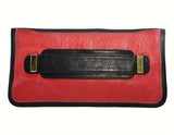 Alexandra Satine, East Side Handbag, Red, Black, Clutch, Leather, Handbag Tailor