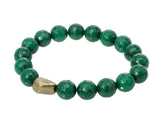 Holly Zaves Green Forest Beaded Bracelet with Gold Nugget Irregular Bead