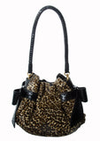 Catherine Adair Betula Pouch Leopard leather accents