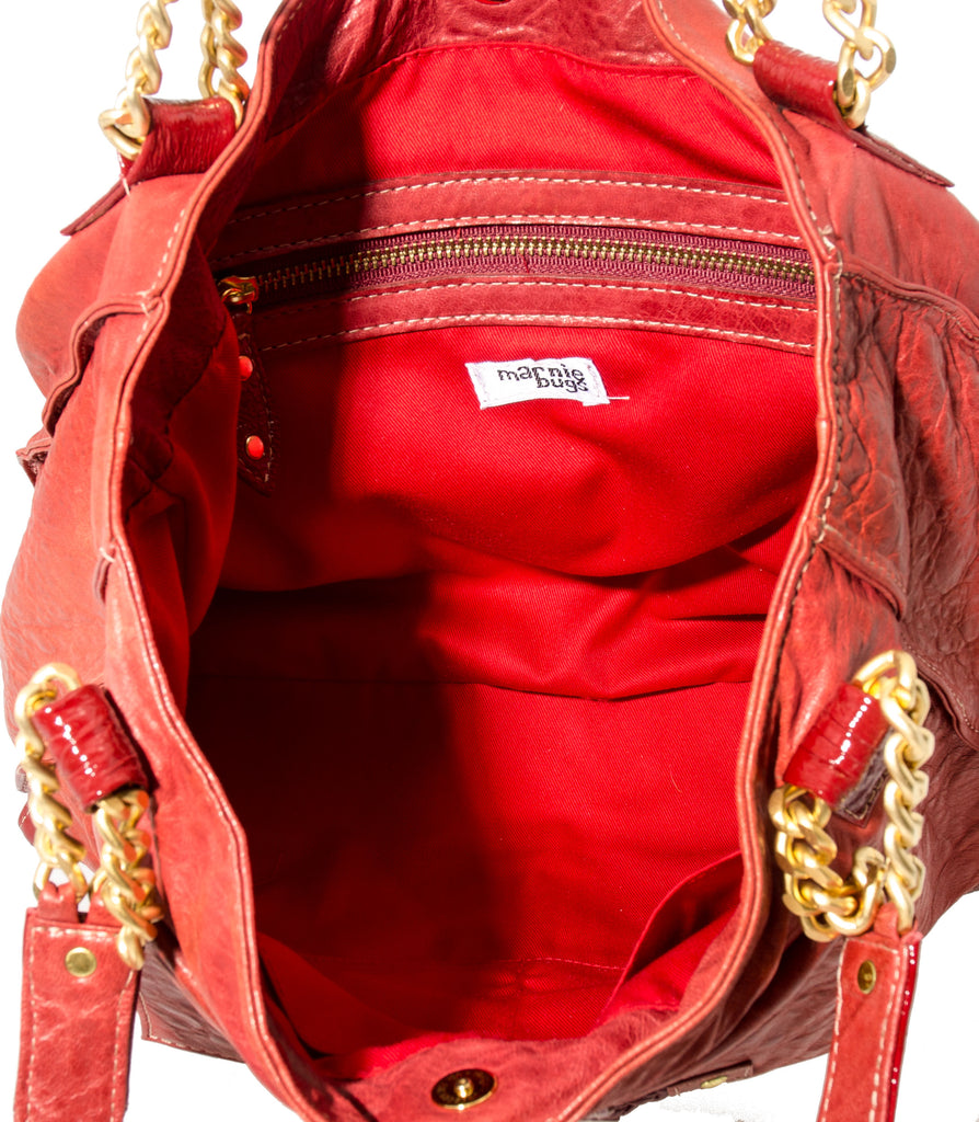 Marnie Bugs Stylish Leather Handbag with wristlet, Marnie Bugs trendy designer purse