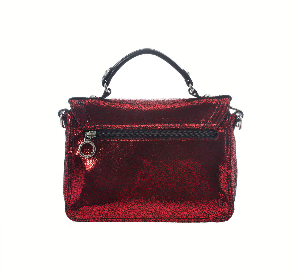Lancaster Paris Handbags Disco Convertible Crossbody Glitter Lambskin Handbag